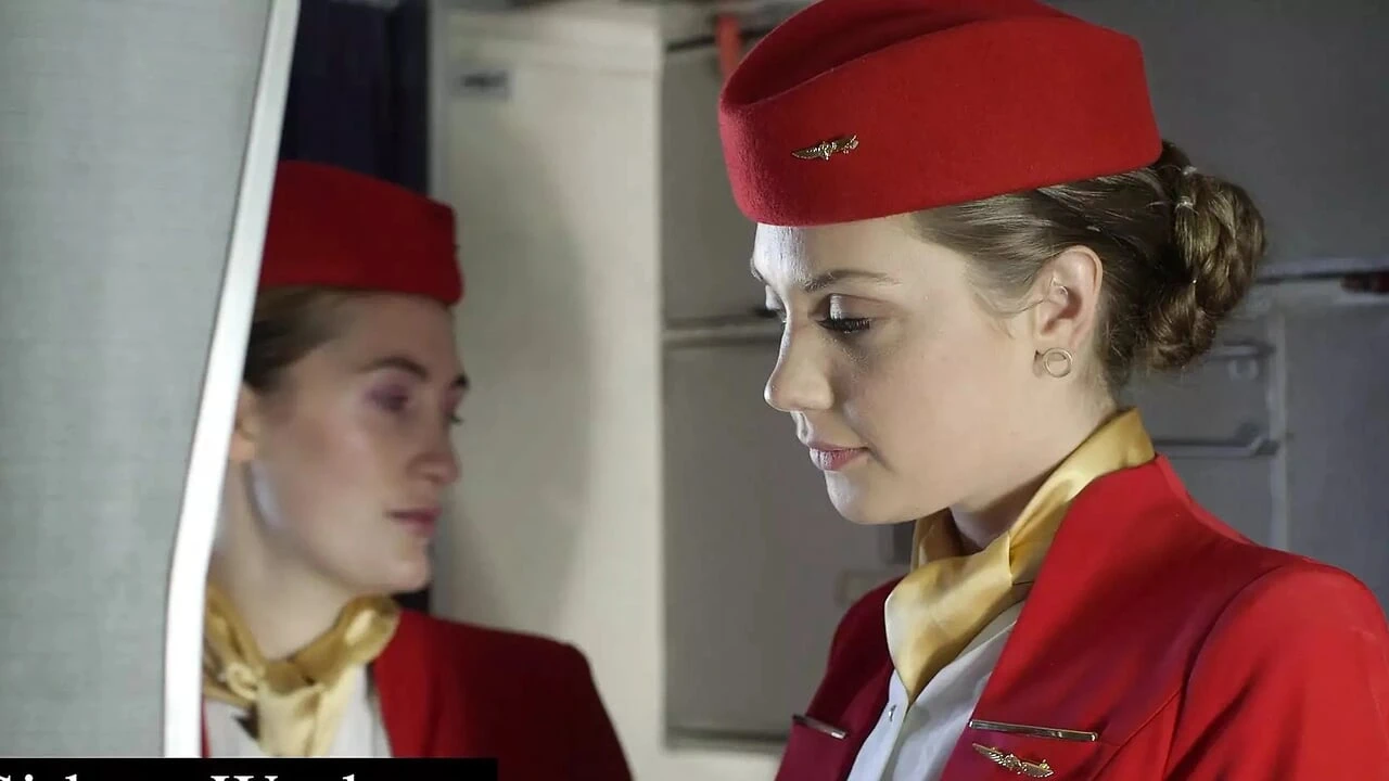 Quicky on the plane with the air hostess